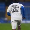 Mit dem Trikot mit der Aufschrift "Football is for the Fans" protestieren Spieler von Brighton and Hove Albion gegen die Super League.