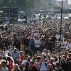 Teilnehmer einer Demonstration gegen die Corona-Maßnahmen auf der Straße des 17. Juni in Berlin.