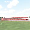 So soll künftig das neue Meringer Sportheim aussehen. Der MSV will jedoch noch einen intensiveren Rot-Ton für die Fassade.
