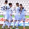 Feierstimmung nach dem 1:1-Ausgleich des SSV Ulm 1846 Fußball durch Daniele Gabriele (rechts). Im Spiel gegen Großaspach erzielt er den wichtigen Ulmer Treffer. Aus taktischen Gründen kommt er derzeit aber nicht so zum Zug, wie er sich das erhofft. 	