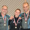 Norbert Gayr, Andrea Eisenhofer und Stefan Miehling (von links) gewannen für den VSC Donauwörth den Schwabenpokalwettbewerb.  
