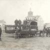 Unter den Themenwagen beim ersten Gersthofer Faschingszug am 19. Februar 1928 war auch dieses mobile „Feuerwehrhaus“.