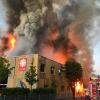 Feuer zerstört Caritas-Gebäude in Göggingen