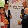 Anstoßen auf 15 Jahre Ökumenische Hospizgruppe: (von links) Mirela Wollner, Dr. Carsten Oetzel, Dekan Thomas Rauch und Waltraud Gewitsch.