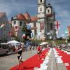 Dritte Disziplin ist die 20 Kilometer lange Laufstrecke, die unter anderem an der Basilika vorbeiführt. 