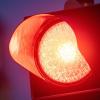 Eine Autofahrerin in Senden hat am Freitag eine rote Ampel übersehen.