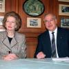 Die britische Premierministerin Margaret Thatcher traf sich am 30. April 1989 zu Gesprächen mit Bundeskanzler Helmut Kohl.