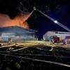 Großbrand einer Maschinenhalle in Munningen