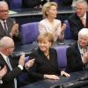 Applaus für Bundeskanzlerin Angela Merkel, nachdem zum dritten Mal zur Kanzlerin gewählt worden ist.