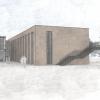 So soll der Anbau für die  Wirtschaftsschule aussehen, für den sich der Bauausschuss der Stadt Senden entschieden hat. Das Architekturbüro Braunger Wörtz plant eine Holzfassade.