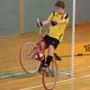 Maximilian Merk und sein Teamkollege Denis Martin (nicht im Bild) stehen im Halbfinale um die Deutsche Radballmeisterschaft der U13-Junioren. 