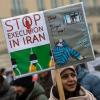 «Stoppt die Hinrichtung in Iran»: Protestaktion gegen das Iran-Regime auf dem Pariser Platz in Berlin.