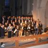 Das Dinkelsbühler Blechbläser-Ensemble und der Bürgermeisterchor des Landkreises Ansbach sorgten in der Klosterkirche Auhausen für beste Unterhaltung beim Benefizkonzert.