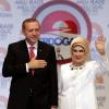 Der türkische Präsident Recep Tayyip Erdogan und seine Frau Emine Erdogan. Die beiden haben selber vier Kinder.