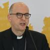 Wendet sich klar gegen die AfD: der Würzburger Bischof Franz Jung bei der Pressekonferenz des Bistums an diesem Mittwoch. 