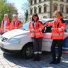 Die vier Gründerinnen des Kriseninterventionsteams im Landkreis Günzburg werden mit der Silberdistel unserer Zeitung ausgezeichnet. Gisela Hiller, Heike Ritter, Andrea Berchtold und Dr. Birgit Kennel von links teilten sich vor zehn Jahren noch zu viert einen 24-Stunden-Dienst, sieben Tage in der Woche.