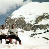 Lore Drexel hat das idyllische Foto aus dem Jahre 1968 aufgenommen. 

Es zeigt Robert Drexel und Helmut Alstetter auf der Seiser Alm in Südtirol, schreibt Bodo Gewinner zu seinem Bild.