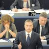 Viktor Orban sprach gestern vor EU-Parlamentariern.  