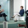 Bundeskanzlerin Angela Merkel im Interview mit Florian Mundt alias LeFloid im Bundeskanzleramt.