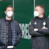 Trainer Florian Kohfeldt (links) und Sportchef Frank Baumann kämpfen mit Werder Bremen um den Klassenerhalt.