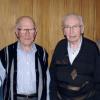 Für 50 Jahre Mitgliedschaft ehrte Karin Batke (von links) Eugen Wuchenauer, Max Guba, Konrad Dehm. 
