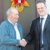 Zum 85. Geburtstag von Josef Huber aus Weinried übermittelte Bürgermeister Günther Fuchs die Glückwünsche der Gemeinde Oberschönegg.  