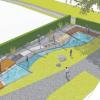 Die Planungen für die Kneipp-Anlage auf dem neuen Dorfplatz in Biberbach mit einem 13 Meter langen Wasserlauf sind fertig. 