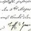 Gravenreuths Unterschrift als ranghöchster Zivilbeamter des damaligen Kurfürstentums Bayern in Ulm, gezeichnet fünf Monate nach dem Amtsantritt vom März 1807.  Sammlung Ulrich Seitz