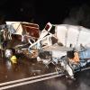 Verheerende Wirkungen hatte die Kollision eines Klein-Lkw (Bild) mit einem Lastwagen auf der B25 bei Harburg. Der Fahrer des Ford Transit starb.