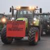 Der 29-jährige Landwirt Reiner Egger aus Hohenreichen führte die Kolonne von rund 100 Traktoren an, die sich am Sonntagmorgen von Wertingen aus auf den Weg zur Demonstration nach Augsburg machte.