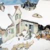 Eine dicke Schneedecke umgibt Jesu Geburt: In dieser wundervollen Krippe findet die heilige Familie in einem schwäbischen Bauernhof Unterkunft. 
