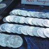 Geldstücke aus verschiedenen Epochen und aus aller Welt, wie diese Silbermünzen aus San Marino, waren bei den Besuchern sehr beliebt. 