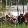 Teilnehmer des „Frühjahrs-Drillwochenendes“ des Bundes Oberschwäbischer Landsknechte in Mindelheim am Wochenende.