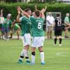 Jubel I: Die Gäste des FC Horgau siegten gestern beim FC Ehekirchen überraschend mit 1:0.  	