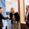 Bundesinnenministerin Nancy Faeser (M.) mit DFB-Vizepräsidentin Celia Sasic EM-Turnierdirektor Philipp Lahm.