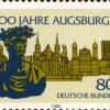 Eines der bekanntesten Augsburg-Motive auf Briefmarken stammt aus dem Jahr 1985. Damals wurde die 2000-Jahr-Feier der Stadt gewürdigt – von der Deutschen Bundespost, die inzwischen die deutsche Post ist. 