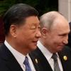 Seite an Seite: der chinesische Präsident Xi Jinping (l) und Kremlchef Wladimir Putin in Pekig.