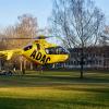 Noch nie musste der ADAC-Rettungshubschrauber "Christoph 40" – hier im Gögginger Park – im Raum Augsburg häufiger ausrücken als 2022. Die Belastung im Rettungsdienst ist hoch.