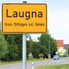 Das Ortseingangsschild der Gemeinde Laugna wurde gestohlen.	