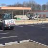 Die Tankstelle des Globus-Baumarktes im Königsbrunner Gewerbegebiet Süd wird derzeit umgebaut.