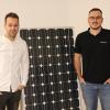 Sebastian Ganser, einer der Geschäftsführer der Vensol Neue Energien GmbH aus Babenhausen mit Projektleiter Thomas Schultheiß.