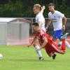 Gabriel Ögünc war gegen den SC Olching (im Bild) für den SV Mering noch der Matchwinner, in Oberweikertshofen gelang dem Angreifer aber kein Treffer. Am Ende verlor der MSV mit 0:3 und fiel in der Tabelle auf Platz sechs zurück. Bereits am Sonntag geht es weiter. 