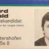 Der junge Eduard Oswald auf einer Visitenkarte für die Bewerbung zum Kreistagsmitglied.