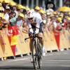 Tony Martin hat zum Auftakt der 102. Tour de France den Sieg im Zeitfahren knapp verpasst.