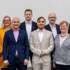 Die FDP tritt mit 51 Kandidaten bei der Kreistagswahl an. Das Bild zeigt (von links) Stephan Rosche, Alexandra Wiedemann, Mario Schaupp, Tom Luderer, Maik Hammermayer, Marcel Mundinar, Maria Rita Popp und Bernhard Mohr.  	
