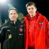 Eine Aufnahme aus dem Oktober 2013: Österreichs U21-Teamchef Werner Gregoritsch mit seinem Sohn Michael Gregoritsch.