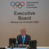 IOC-Präsident Thomas Bach bei der Sitzung der Exekutive in Mumbai.