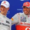 In der Saison 2012 fuhren Michael Schumacher im Mercedes und Lewis Hamilton im McLaren gegeneinander. 