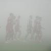 Bei diesem Nebel konnte das Spiel zwischen dem 1. FC Slovácko und dem 1. FC Köln nicht nachgeholt werden.