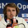 Tennisprofi Alexander Zverev bei einer Pressekonferenz in München.